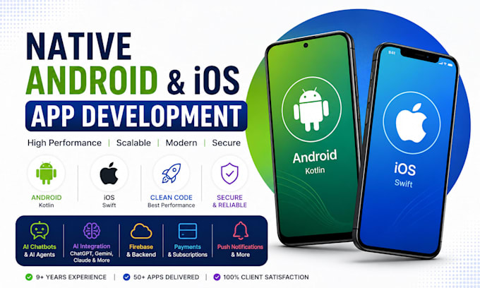 develop native android and ios apps using kotlin and swift