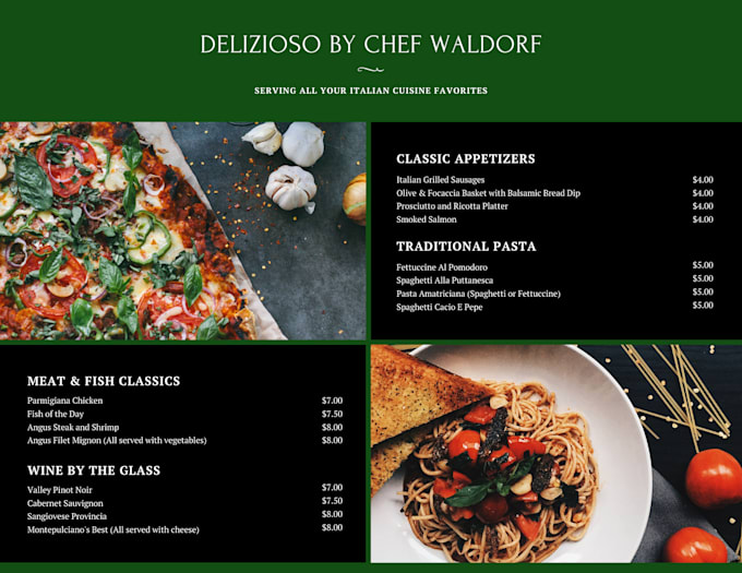 create, beautiful restaurant menu and more eye catching menus