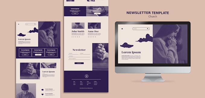 design your newsletter, edm using mailchimp or sendgrid