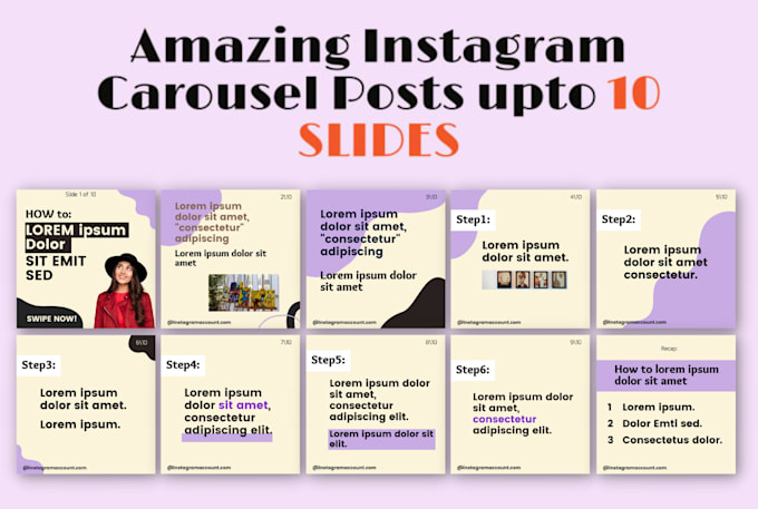 design custom social media carousel posts for instagram
