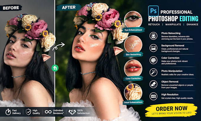 do photoshop editing, photo retouching and product image editing