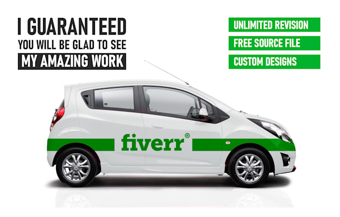 do outstanding insane design mockups for car, van or any vehicles