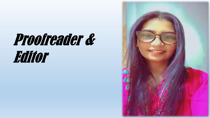 provide professional proofreading and editorial services