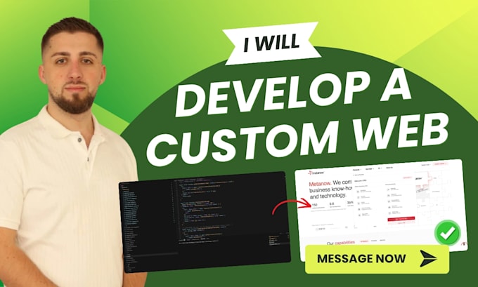 develop a custom website and web application as a full stack developer