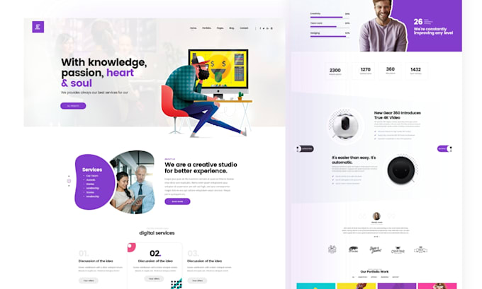 Design modern ui ux for your website in psd, xd, figma by Graphicspro6 ...