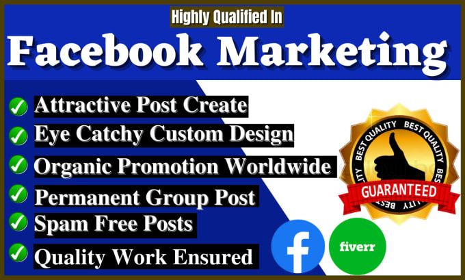 do organic facebook marketing and promotion of your product exceptionally