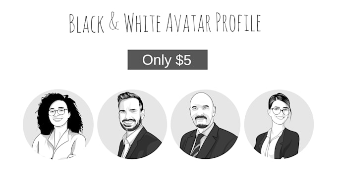Make black and white avatar profile from photo by Farhanid18 | Fiverr