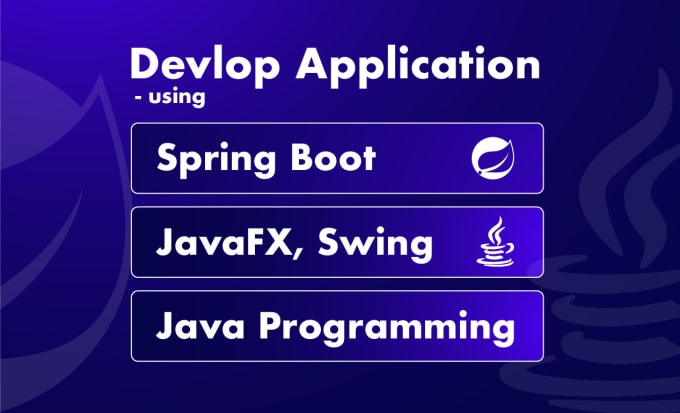 Develop java javafx and spring boot programming project by
