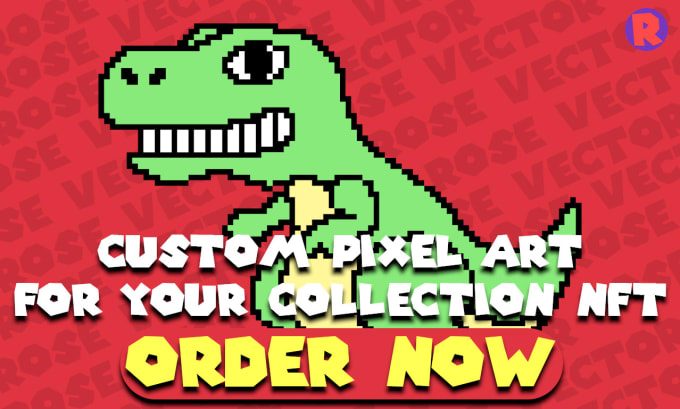 Create custom nft pixel art style collection by Rose