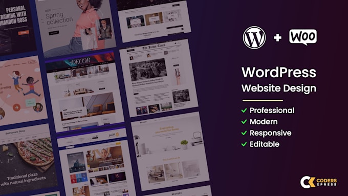 create responsive modern wordpress website design