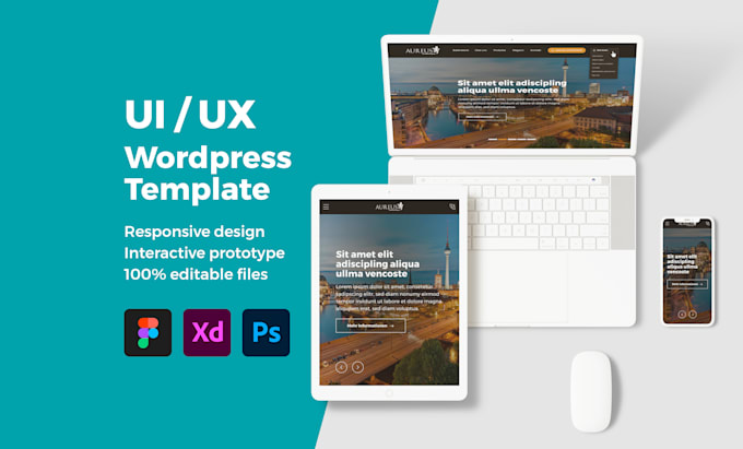 Design amazing ui ux wordpress template by Jessicaalvaro | Fiverr