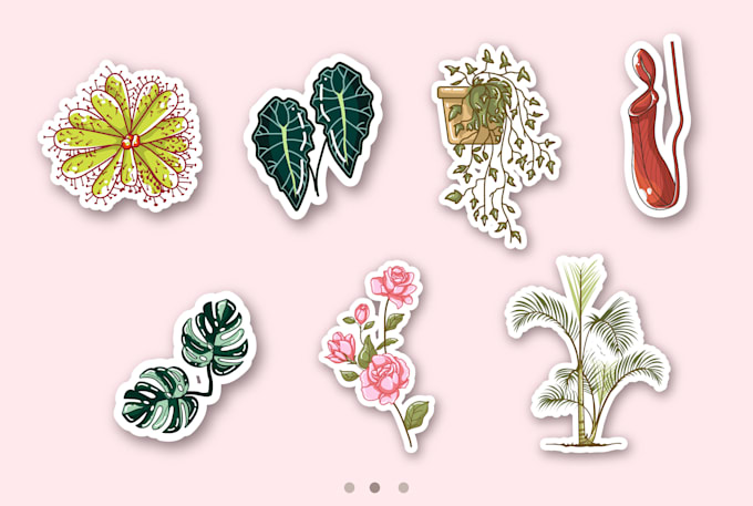 create cute plant illustration for sticker, t shirts, n merchandise