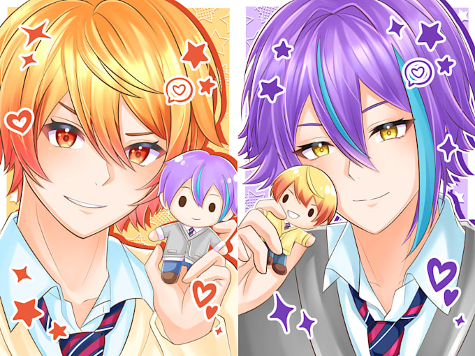 draw anime, character, fanart, avatar, oc for pfp, icon and photocard