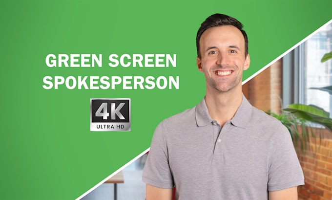 create a professional 4k green screen video or ad