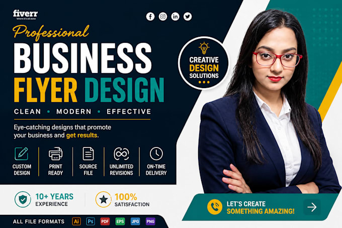 design a professional business flyer for your brand