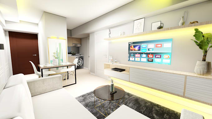 Design, layout and render realistic 3d interior by Zandronarciso | Fiverr