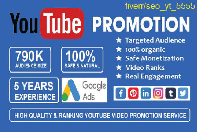 Hire a freelancer to do organic super fast youtube promotion to gain views