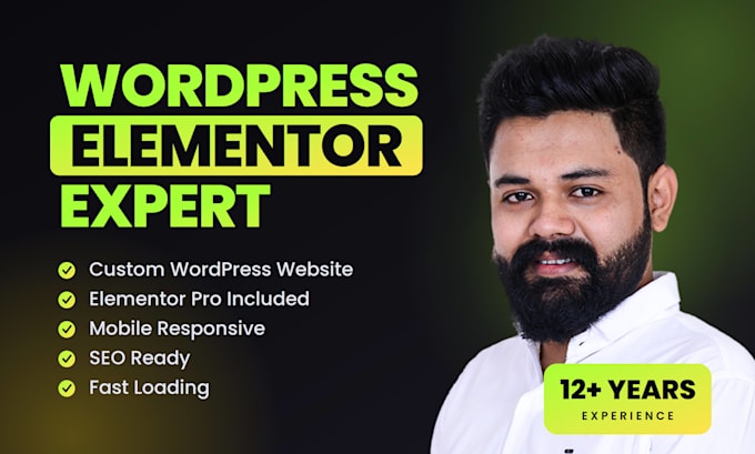 do responsive wordpress website design with elementor pro