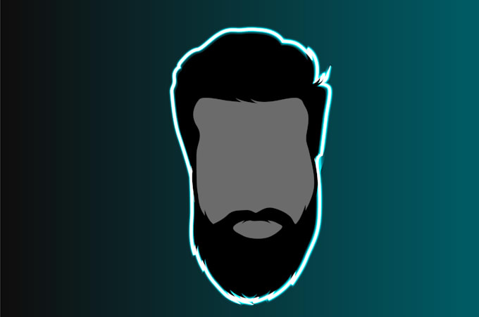 design a minimalist face silhouette, stencil, face logo