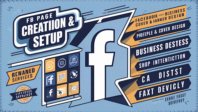 do facebook business page creation, fb fan page setup, cover, banner design