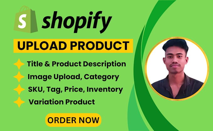 manually upload products or add products to shopify store