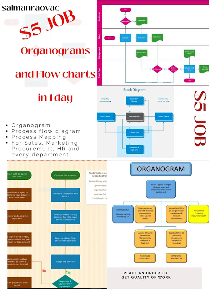 Create process flow charts and organizational chart by Salmanraovac ...
