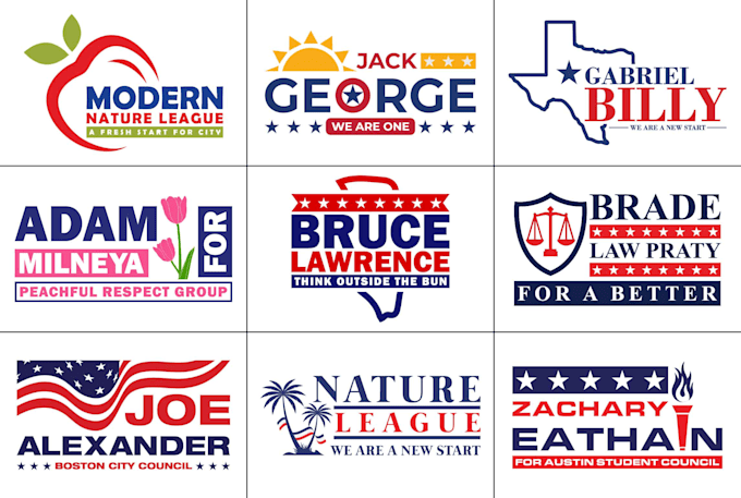 do minimalist political campaign logo design