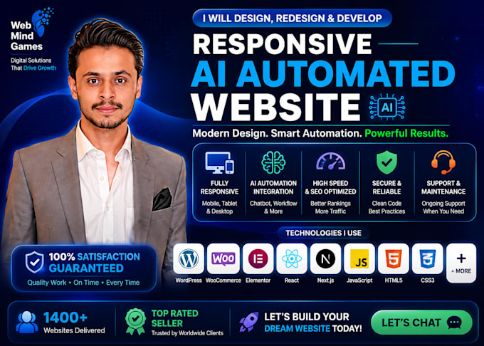 design, redesign and develop custom wordpress website