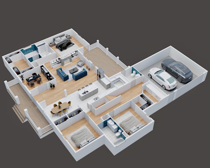 Create 3d Floor Plan By Angelocaccese Fiverr Create 3d Floor Plan