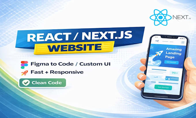 build modern react or next js responsive web application