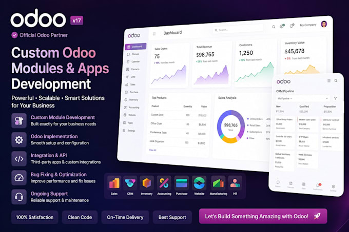 develop custom odoo modules to automate your business