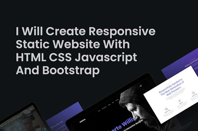 Create a static website with html css and bootstrap by Hrid_oy | Fiverr