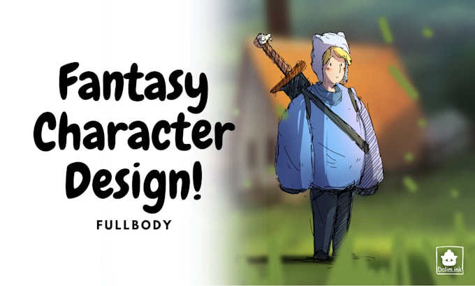 draw a fantasy character design and dnd character art