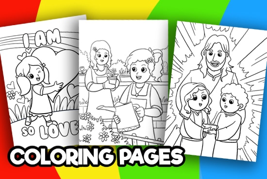 draw coloring pages for kids and children