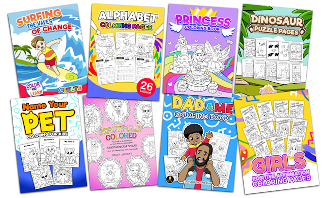 draw kids activity book and coloring book