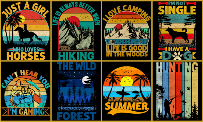 do custom retro vintage t shirt design for your pod business