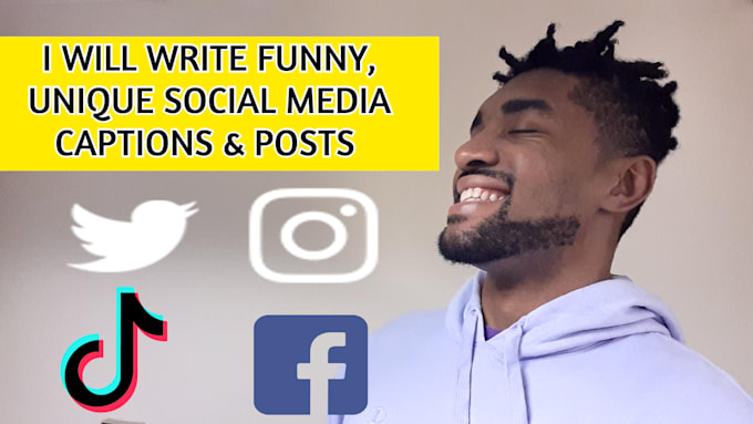 write funny, unique captions and posts