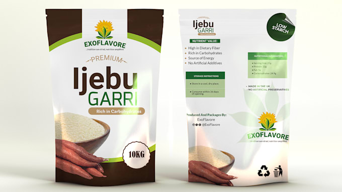 do premium pouch packaging design and label design