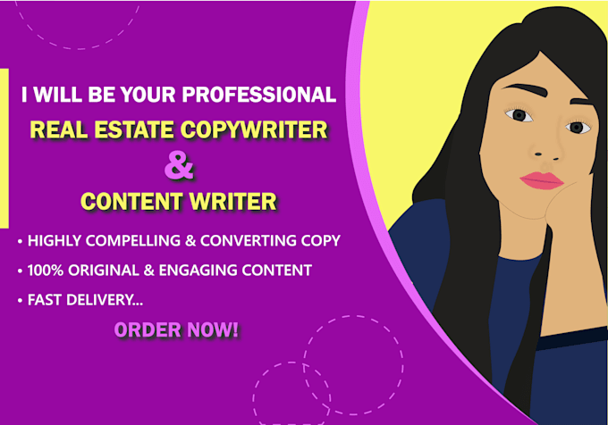 be your real estate copy writer and content writer