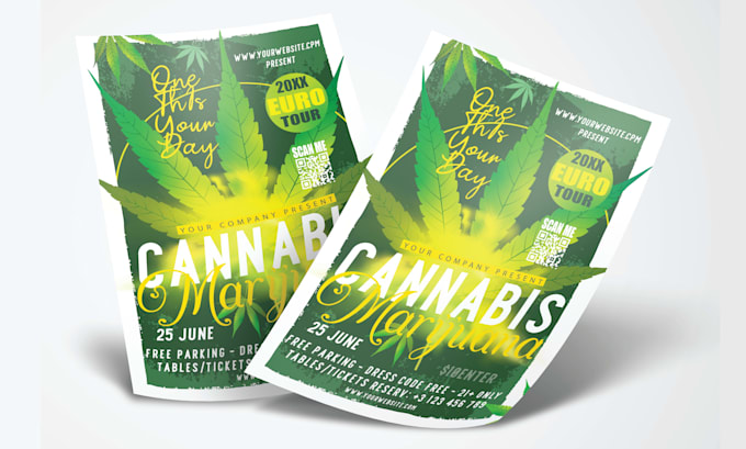 create a cannabis or cbd flyer design