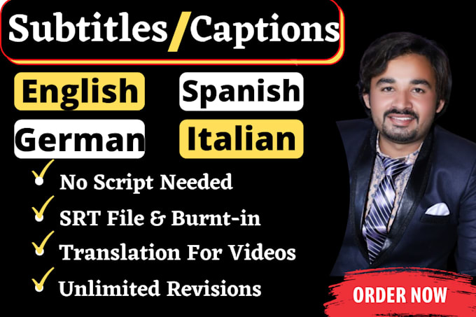 transcribe embed subtitles or captions to video, create srt file