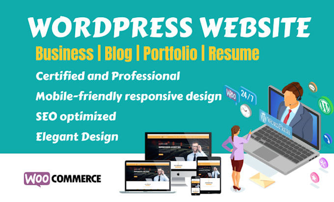 develop amazing business, blog, portfolio, resume website