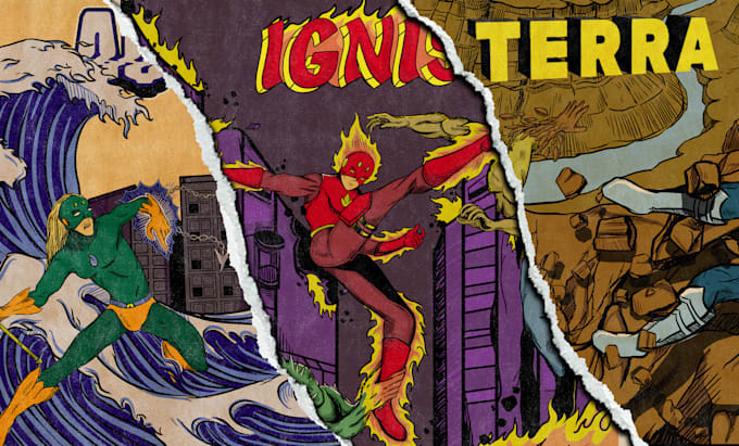 draw great vintage illustrations, retro comic art