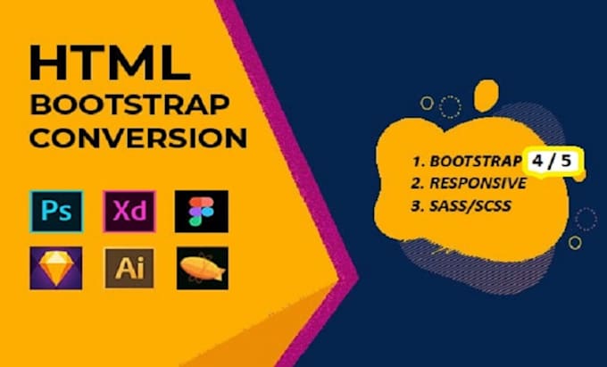convert figma to html, xd to html, psd to html responsive