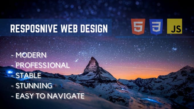 Make perfect responsive website using javascript, html, css by ...