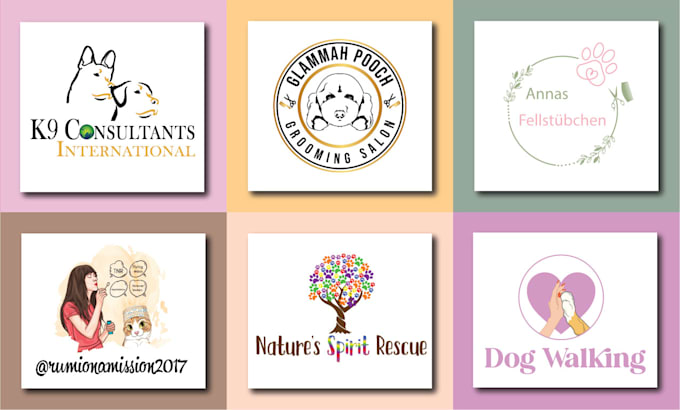 create custom pet logo design for pet shop grooming brand