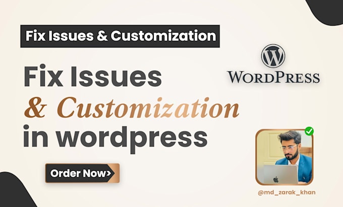 fix wordpress issues, wordpress fix, and wordpress customization