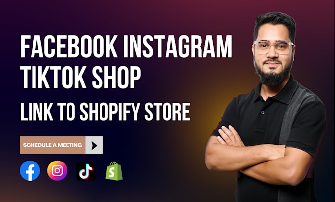setup facebook instagram tiktok shop and link to shopify store