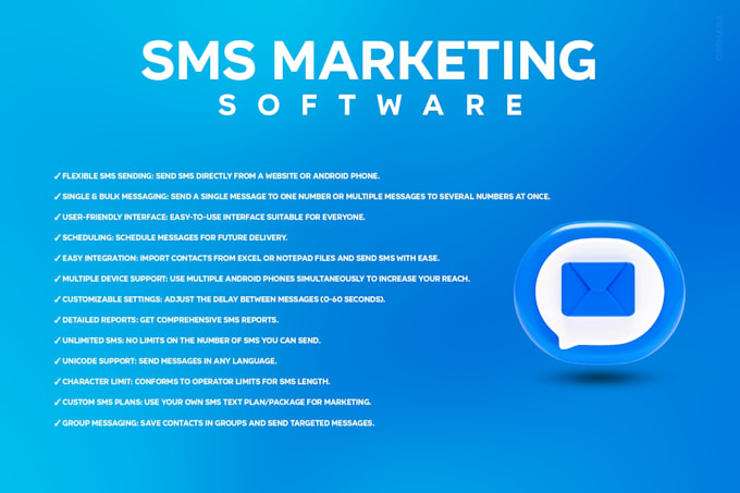 sell SMS marketing software for android phones