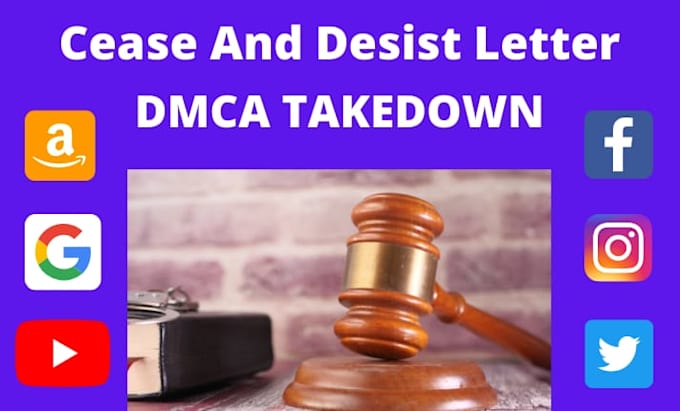 send dmca takedown notices to remove professional copyright infringement